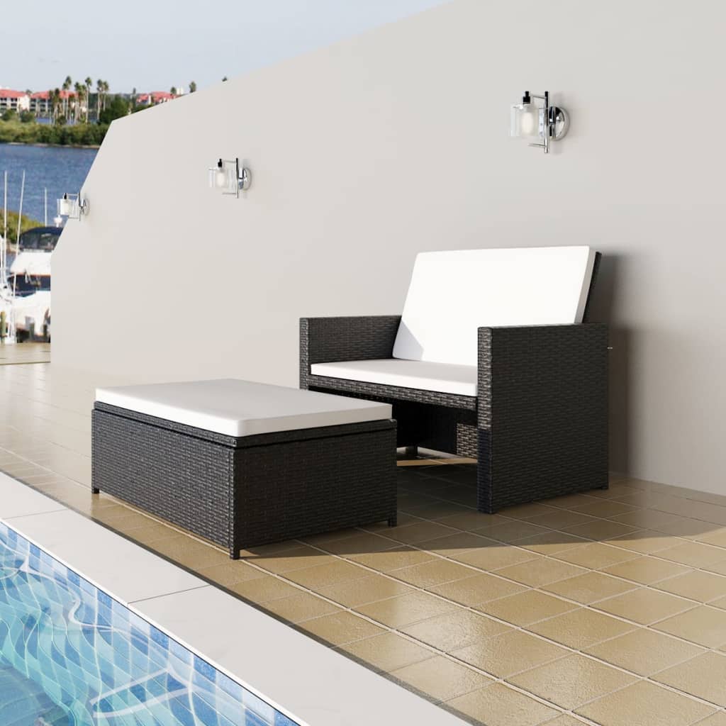 2 Piece Garden Lounge Set Cushions