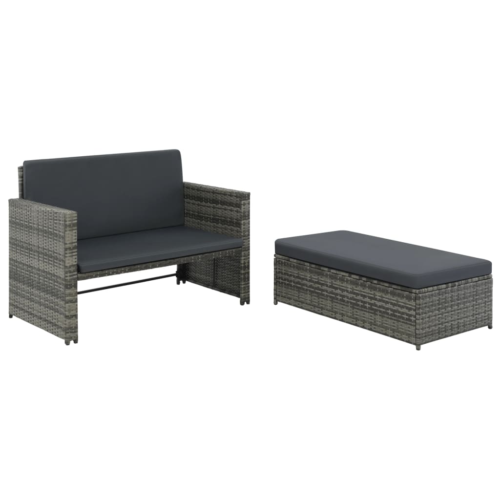 2 Piece Garden Lounge Set Cushions