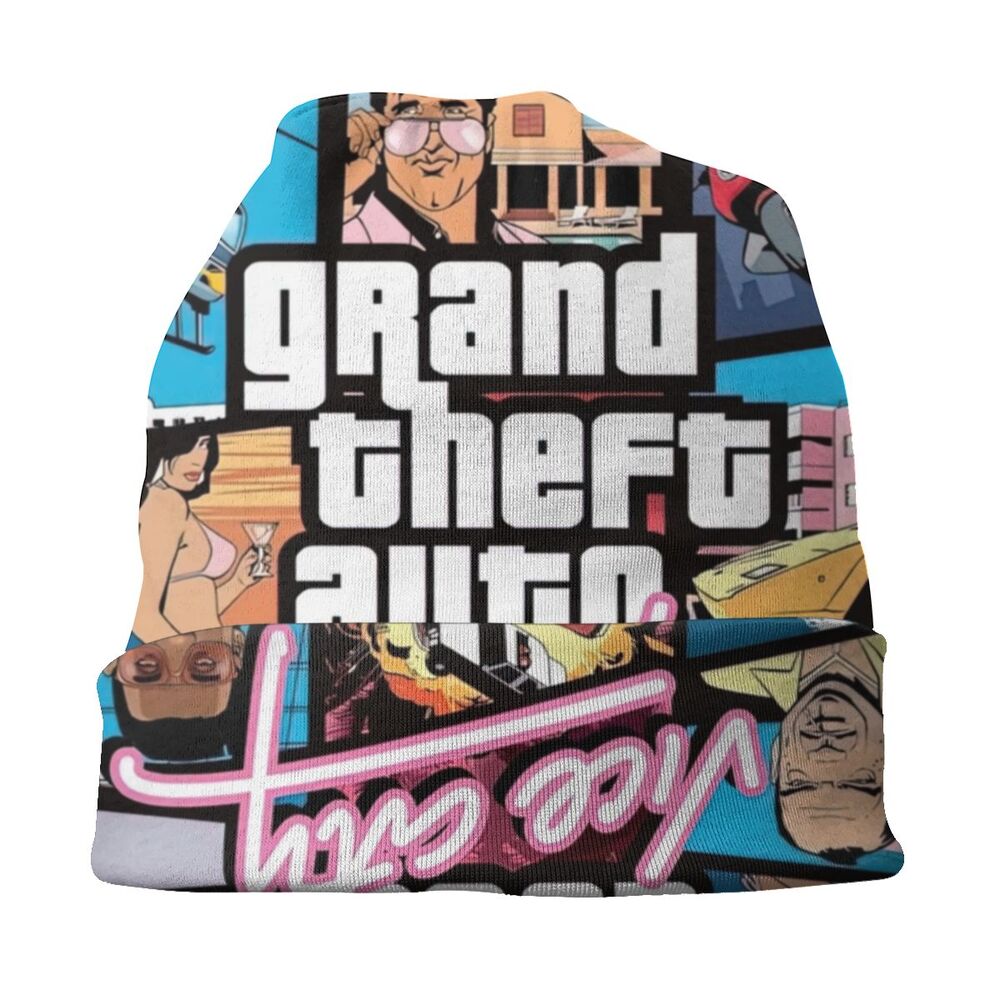 Custom Unisex Bonnet Winter Warm Knit Hat Grand Theft Auto San Andreas Hip Hop Beanies Caps Adult GTA Video Game Beanie Hats Cap