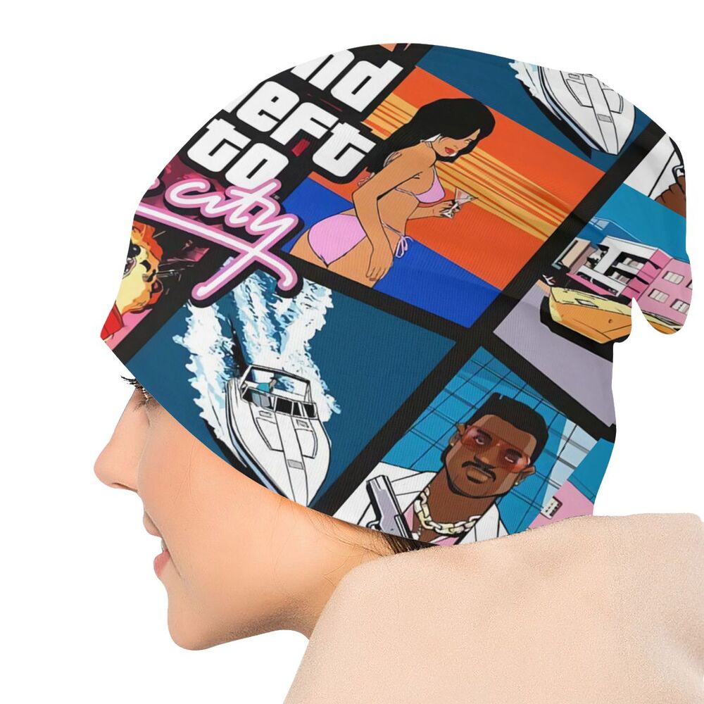 Custom Unisex Bonnet Winter Warm Knit Hat Grand Theft Auto San Andreas Hip Hop Beanies Caps Adult GTA Video Game Beanie Hats Cap