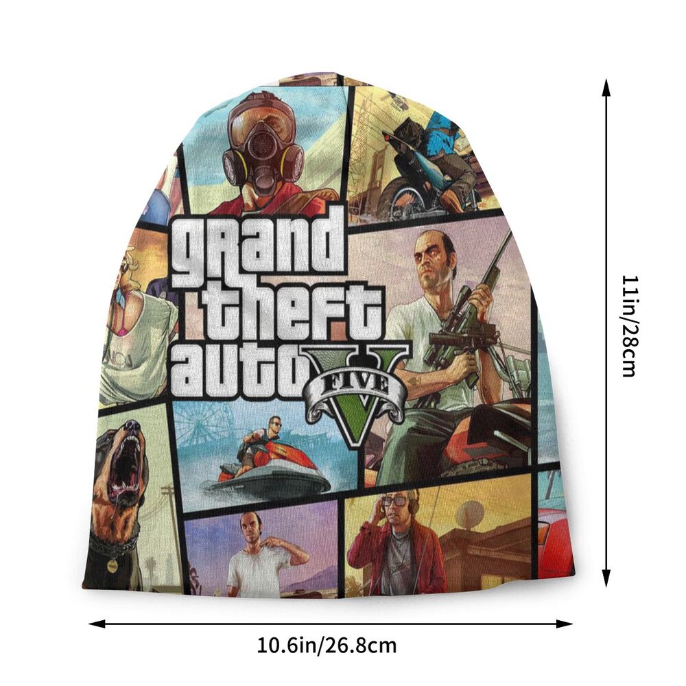 Custom Unisex Bonnet Winter Warm Knit Hat Grand Theft Auto San Andreas Hip Hop Beanies Caps Adult GTA Video Game Beanie Hats Cap