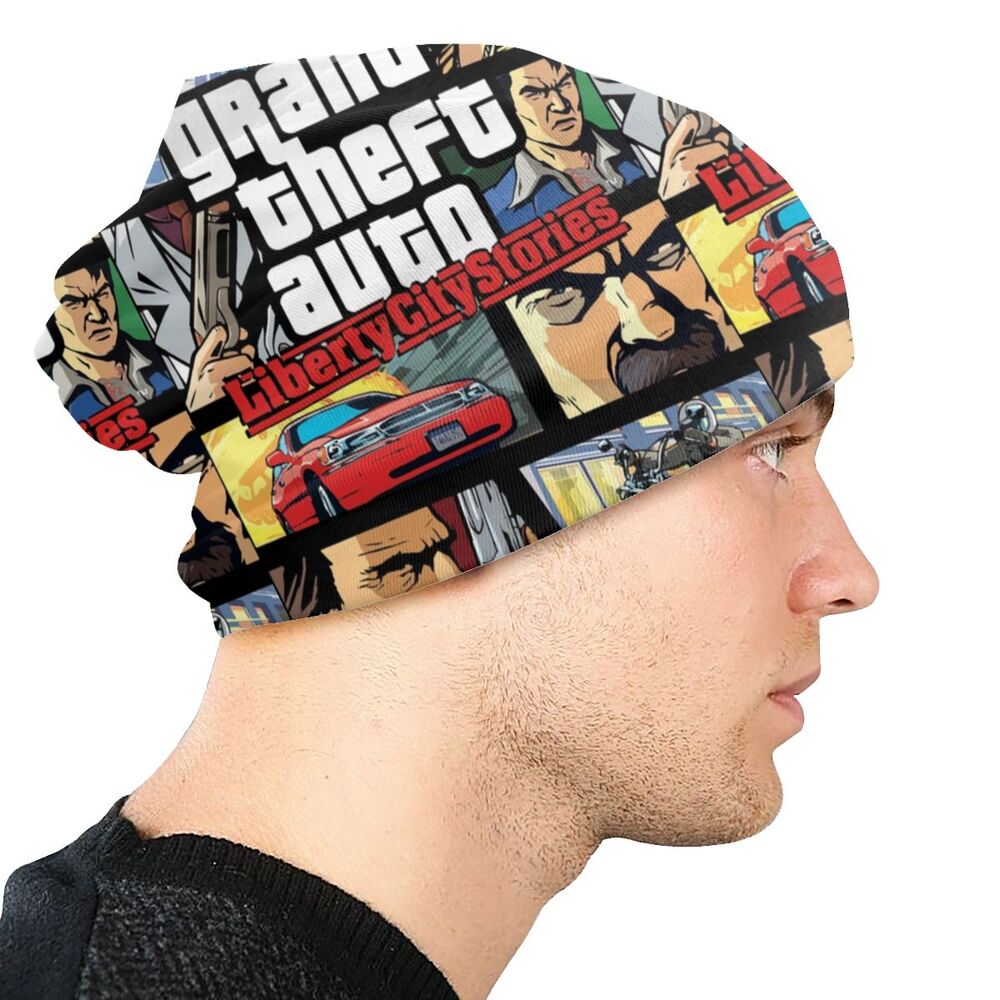 Custom Unisex Bonnet Winter Warm Knit Hat Grand Theft Auto San Andreas Hip Hop Beanies Caps Adult GTA Video Game Beanie Hats Cap