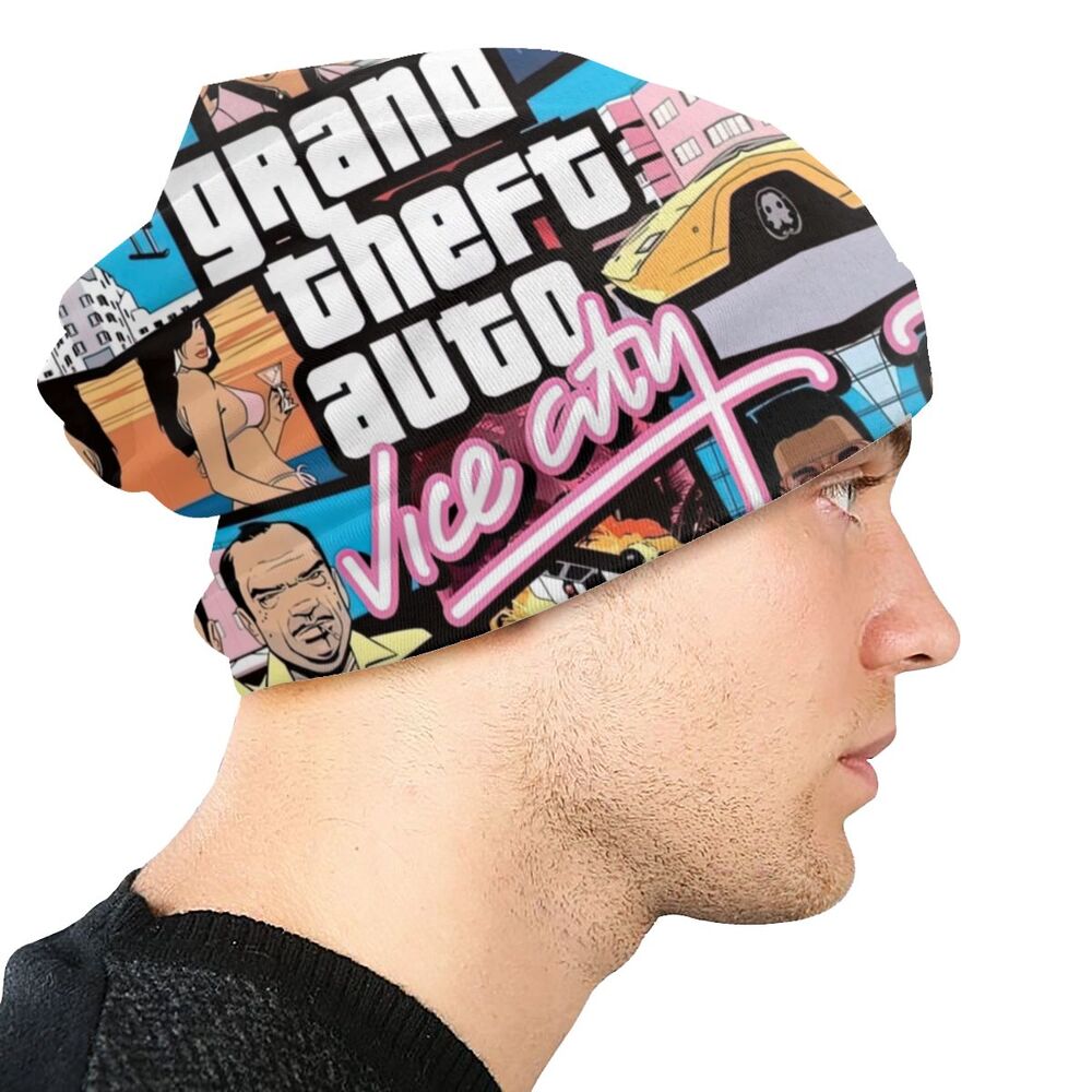 Custom Unisex Bonnet Winter Warm Knit Hat Grand Theft Auto San Andreas Hip Hop Beanies Caps Adult GTA Video Game Beanie Hats Cap