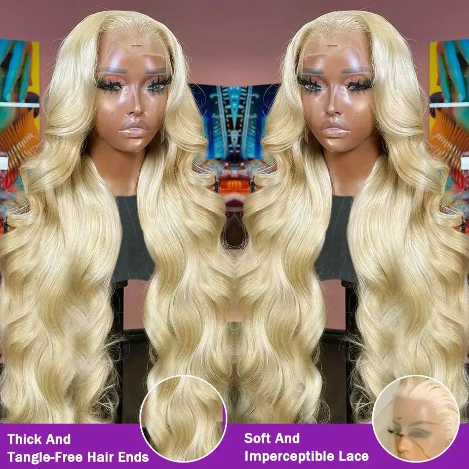 613 Blonde Lace Front Wig Human Hair 13X6 Hd Lace Frontal Wig 13X4 Lace Front Human Hair Wig Body Wave Lace Front Wig For Women