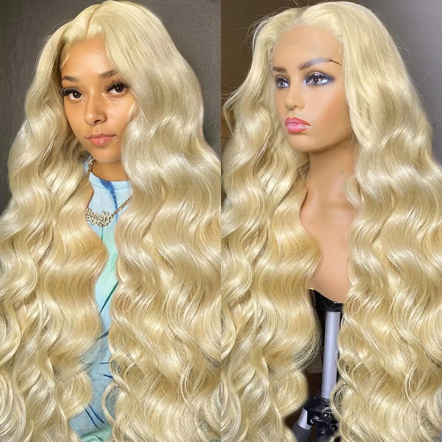 613 Blonde Lace Front Wig Human Hair 13X6 Hd Lace Frontal Wig 13X4 Lace Front Human Hair Wig Body Wave Lace Front Wig For Women