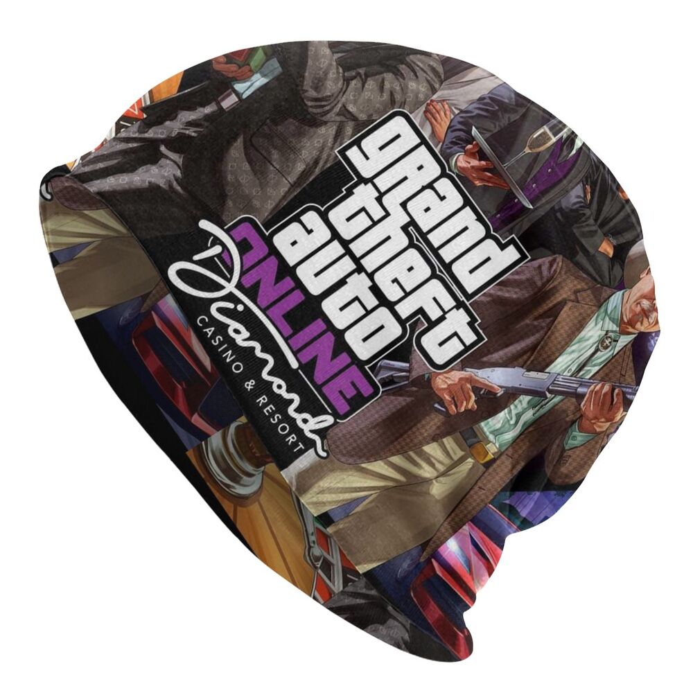 Custom Unisex Bonnet Winter Warm Knit Hat Grand Theft Auto San Andreas Hip Hop Beanies Caps Adult GTA Video Game Beanie Hats Cap