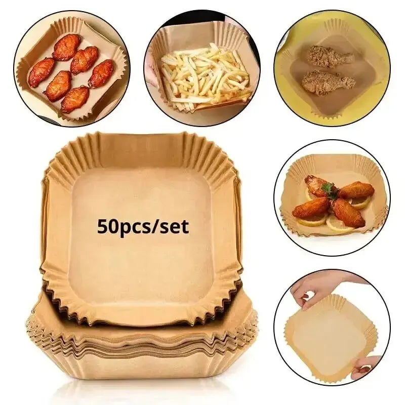 50Pcs Air Fryer Disposable Papers