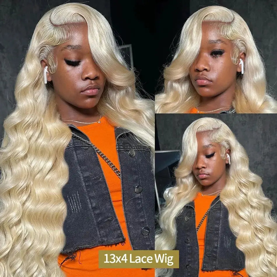 613 Blonde Lace Front Wig Human Hair 13X6 Hd Lace Frontal Wig 13X4 Lace Front Human Hair Wig Body Wave Lace Front Wig For Women