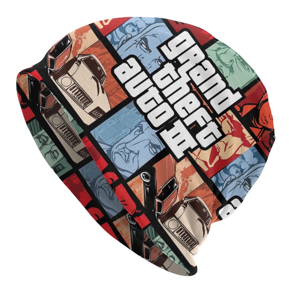 Custom Unisex Bonnet Winter Warm Knit Hat Grand Theft Auto San Andreas Hip Hop Beanies Caps Adult GTA Video Game Beanie Hats Cap