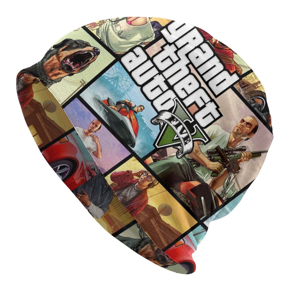 Custom Unisex Bonnet Winter Warm Knit Hat Grand Theft Auto San Andreas Hip Hop Beanies Caps Adult GTA Video Game Beanie Hats Cap