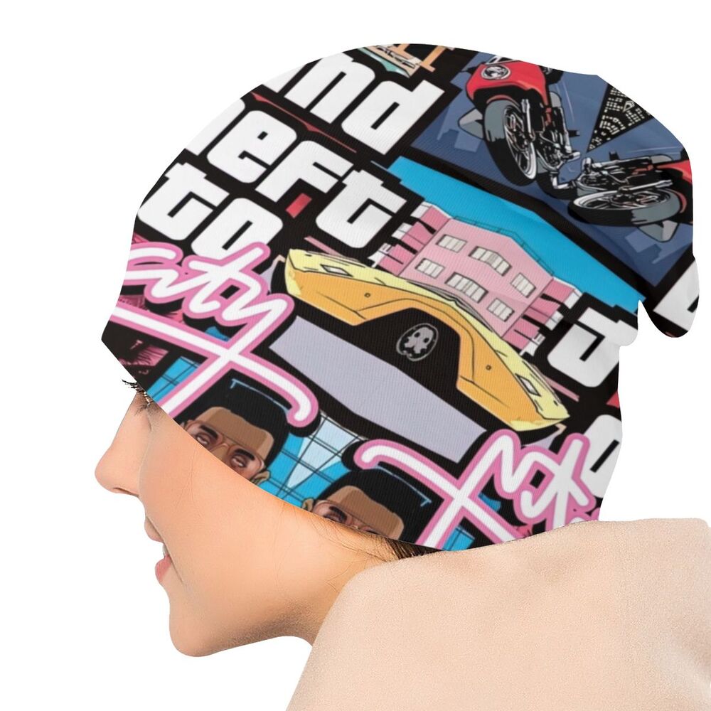 Custom Unisex Bonnet Winter Warm Knit Hat Grand Theft Auto San Andreas Hip Hop Beanies Caps Adult GTA Video Game Beanie Hats Cap